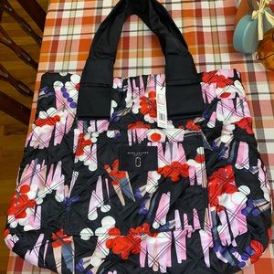 Marc Jacobs nylon tote NWT floral pattern on black